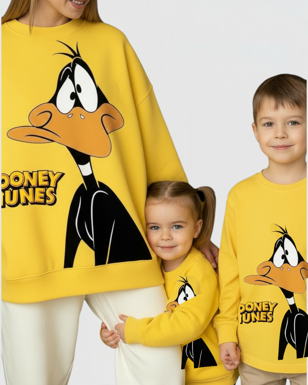 Over size Mamy & child melton yellow sweetshirt