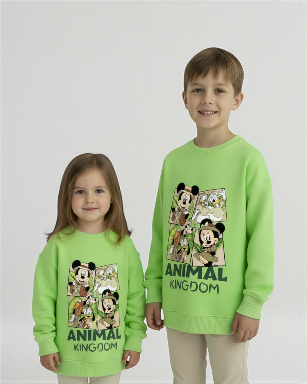 Over size mickey light green melton sweetshirt Delivery of this product on 15-12-2025