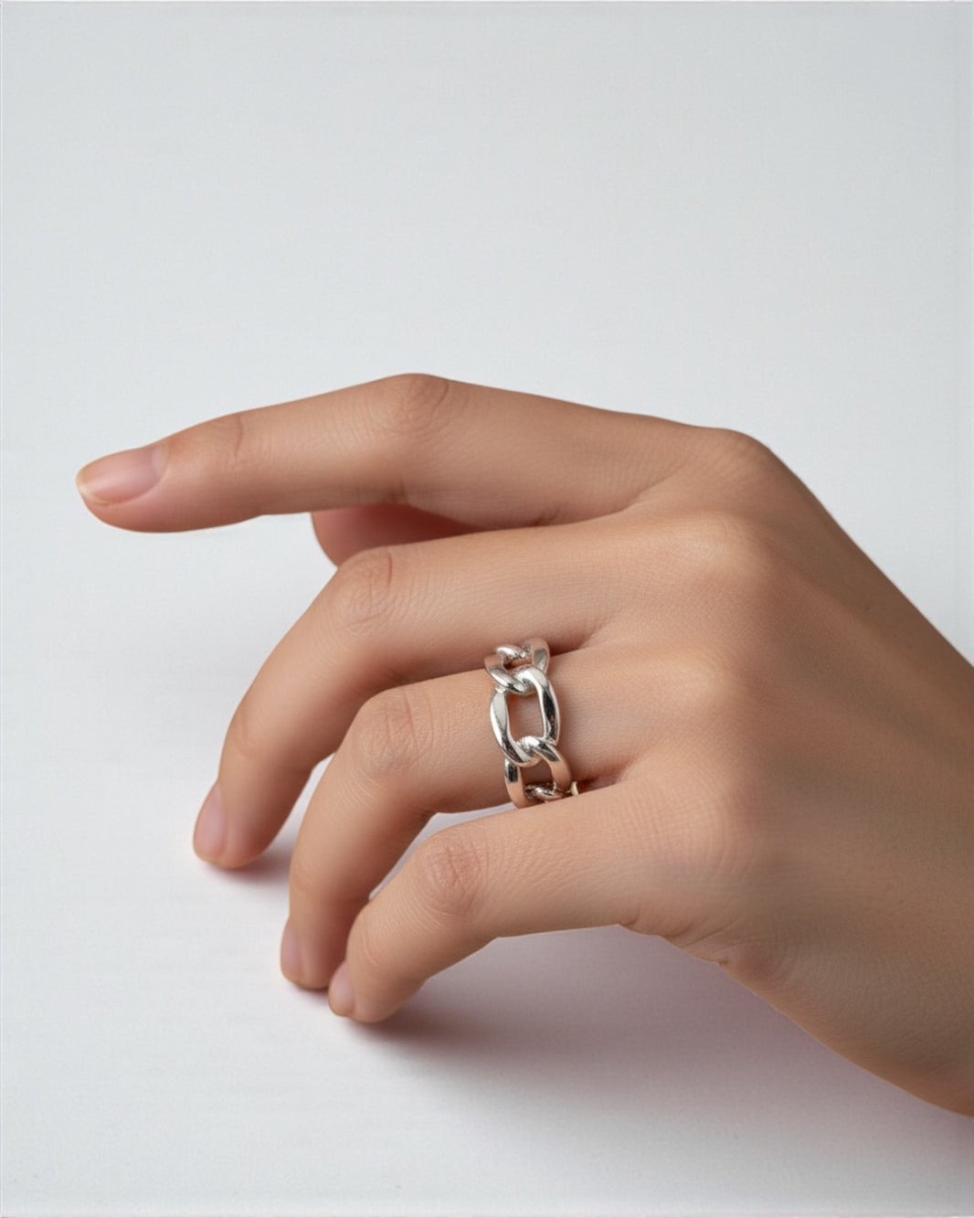 Platinum silver k ring