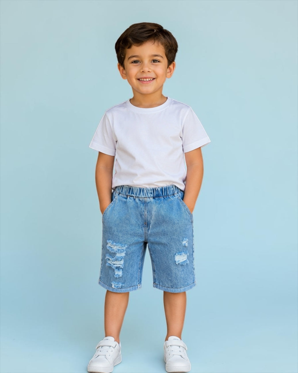 Cutting Boy Jeans Short