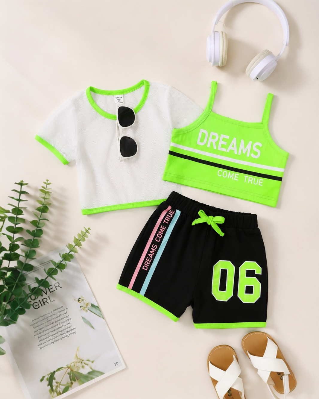 Lightgreen Cotton Set 3p Delivery of this product after (20-6-2026)