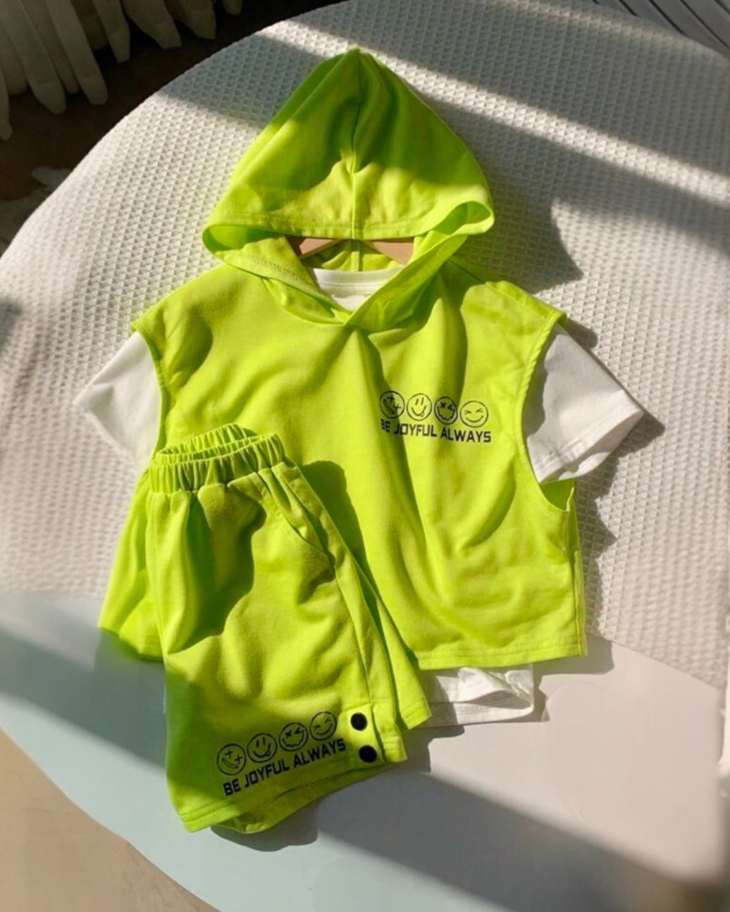 2pcs-set young boy’s wihout white tshirt