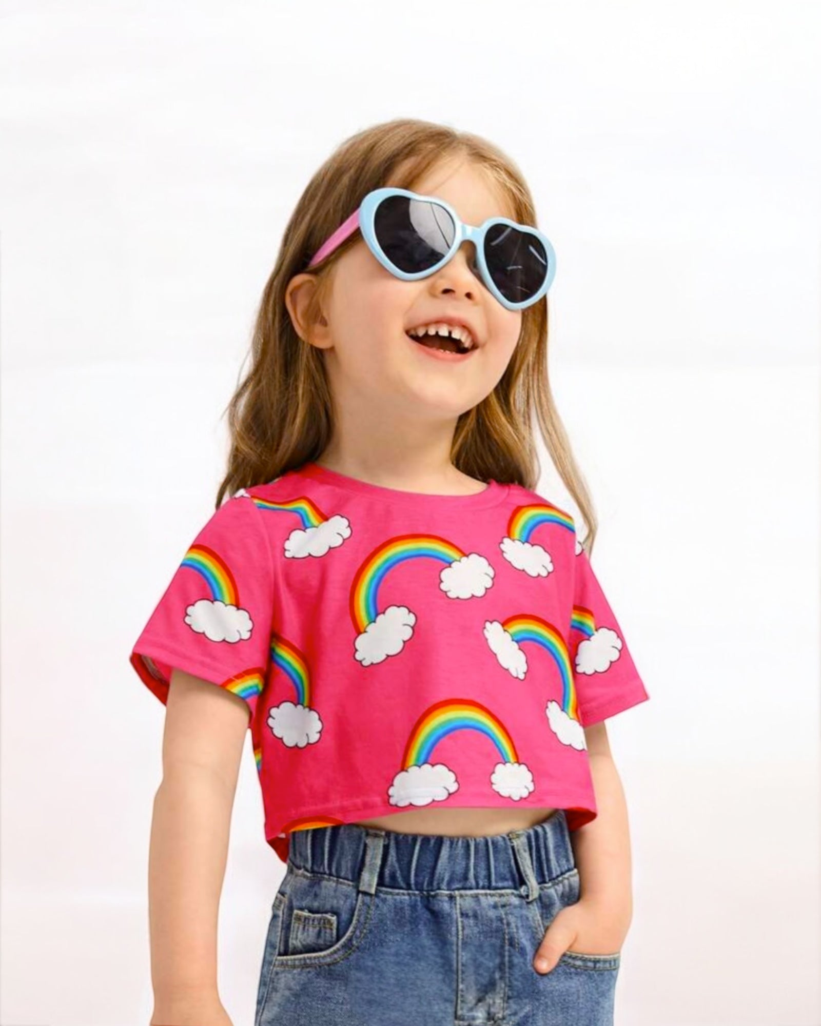 RainbowCotton Crop Top