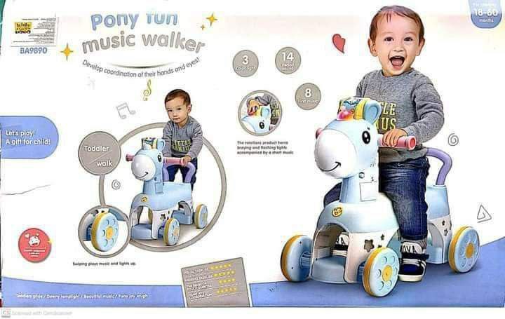 Pony fun music walker
