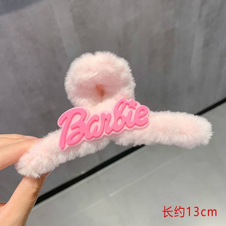 Plush Barbie Hair Clips
